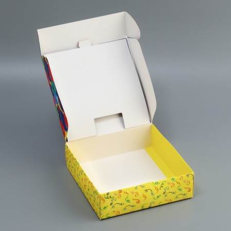 Gift folding box, packaging, "Happy Birthday", 16.5 x 16.5 x 5 cm-4