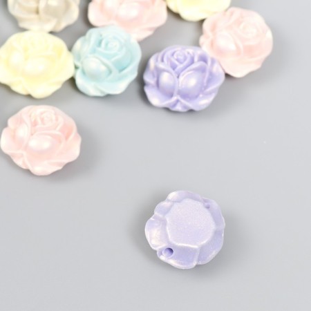 Beads for creativity plastic "Rose. Purvalum shine" set of 20 g 1.8x2x1 cm-2