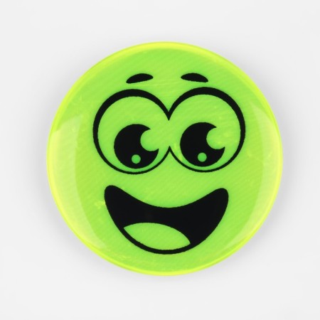 Reflective icon "joyful smile", d = 5.8 cm, color mix-3