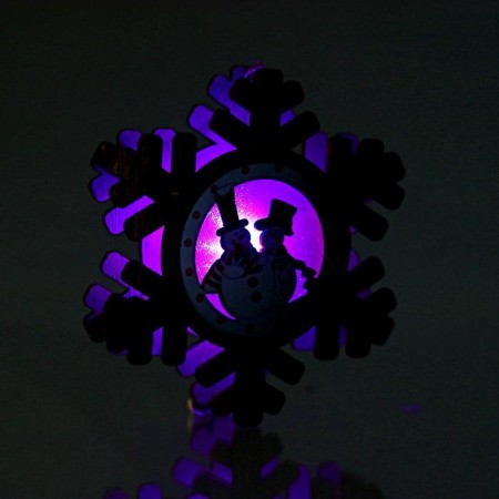 Light decor on the suspension "Snowflake" 15 × 13 × 2 cm-3