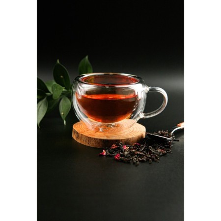 Glass mug with double walls Magistro "Lidi", 320 ml-5
