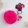 A keychain fluffy "be bright", 9 x 10 cm.
