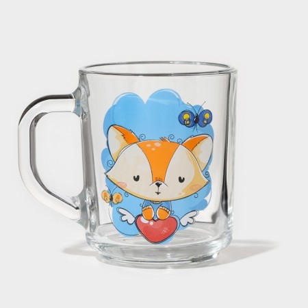 Mug "True Friends", glass, 200 ml, MIX drawing-5