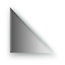 Mirror tiles with fake 10 mm, triangle 25 x 25 cm, EvoForm silver
