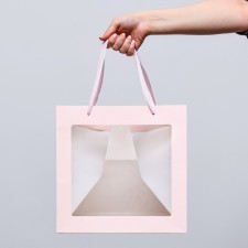 Gift package, craft, with a window, 