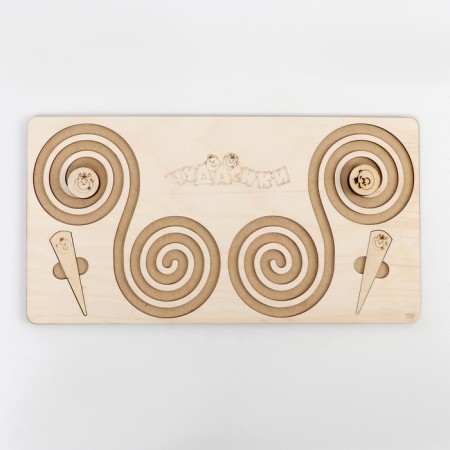 Puzzle interhemispheric board "Snail and hashtag"
