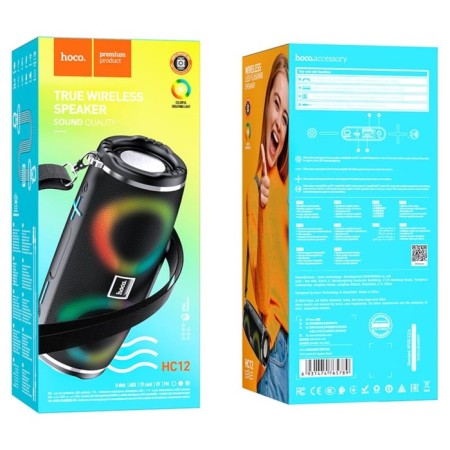 Portable column Hoco HC12, 10 W, Tue 5.0, FM, AUX, 1200 mAh, black-2