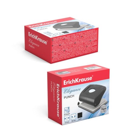 Erichkrause Elegance Punch, up to 20 sheets, a puncture diameter of 5.5 mm, the distance between the punctures is 80 mm, mix-5