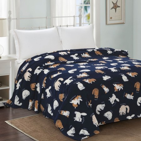 Plaid 180x200cm, coral-flis 165g/m, 100% polyester