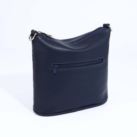 Janelli Cross-Boda Bag on a zipper, 2 external pockets, blue color-1