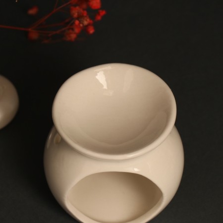 Aroma lamp ceramics "feel energy" white 7.2x7.2x7.8 cm-6