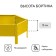 The flowerbed is galvanized, D = 60 cm, h = 15 cm, yellow, Greengo