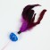 Domestico-board "Canary", 50 cm, blue/white ball, purple feathers