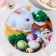Glass stand for the cake rotating shares "Easter hare", d = 32 cm ㅤ