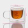A set of glass mugs with double walls Magistro "Coffee", 200 ml, 13 × 9.5 × 8 cm, 2 pcs