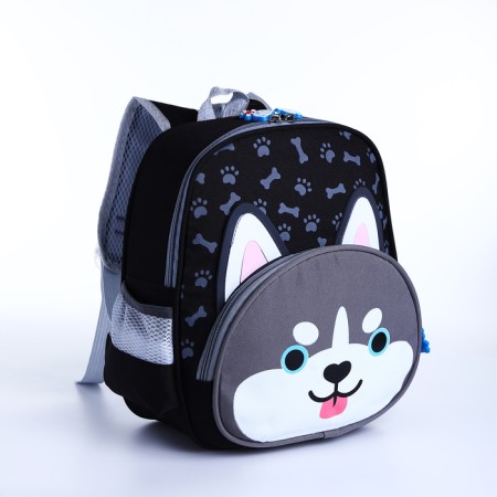 Baby backpack on lightning, 3 outer pockets, black color-1