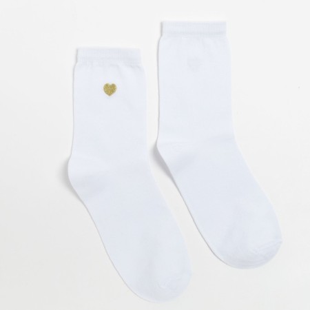 Women's socks minku "NEART", white color, size 36-37 (23 cm)