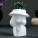 Kashpo - organizer "Girl with chewing gum" white 9x11x9cm