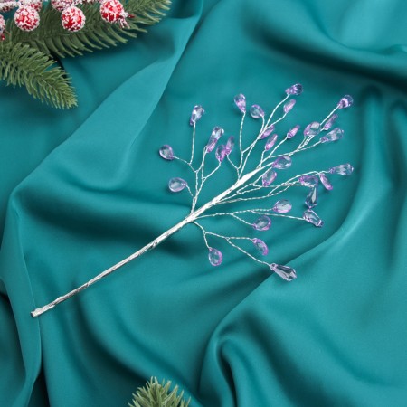Decor "Crystal Fairy Tale" 23 cm, lilac droplet-1