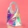 Gift package from PVC, White, Iridiscent, 20 x 18 x 10 cm