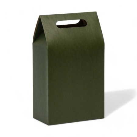 Box package with a handle, green, 27 x 16 x 9 cm-1