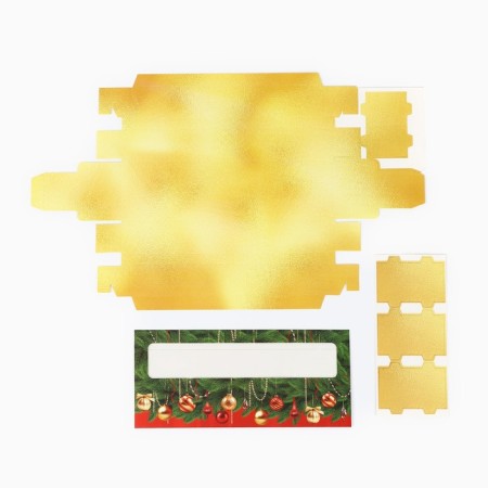 Box for 5 sweets with cells "New Year's Lights" 21 x 3.3 x 5.8 cm, New Year-6