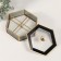 Casket glass with a metal frame "hexagon" transparent black 17.5x20x8 cm