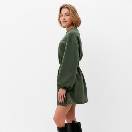 Women's dress Minaku: Casual Collection Khaki Color, Rr. 46-2