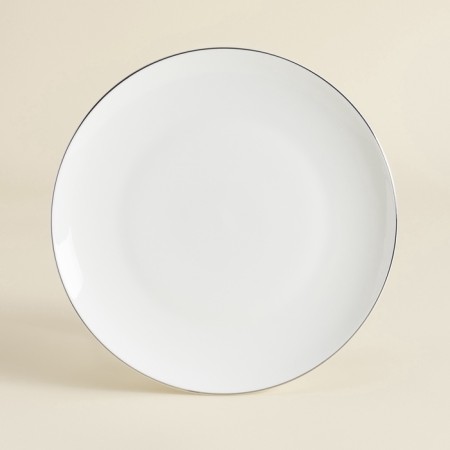 Sl Home “Cascon” plates, d = 23.3 cm, set 2 pcs, bone porcelain, white-3