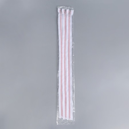 Lightning "Spiral", No. 5, detachable, automatic lock, 60 cm, white/pink color-2