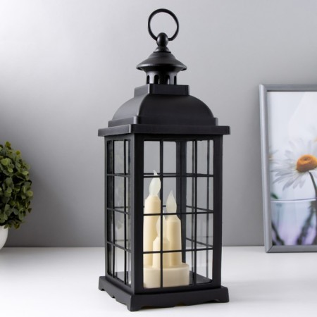 Nightmare "candles" LED batteries 3HAAA Black 13x13x38 cm