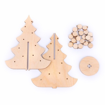 New Year's Christmas tree table team "New Year!", 120 x 140 mm-2