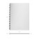 A notebook of 80 sheets in a cage on a spiral Erichkrause Total White, a plastic cover, an offset block, whiteness 100%, white