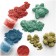 Sand for modeling "Raccoon in the desert", 4 colors, 480 g, in a jar, 4 forms.