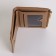 Women's wallet on the button, beige color