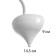 Bra "Bergamo" 1he14 40W Belo-chromovy 23x14x37 cm