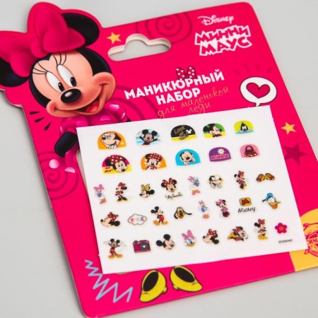 Manicure set. Nail stickers, Minnie Mouse-2