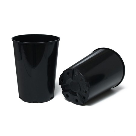 Pot for seedlings, 2 l, d = 14 cm, h = 18 cm, black, greengo-7