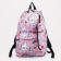 School backpack from lightning textiles, external pocket, penalty, pink color
