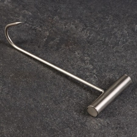 Flooding hook for meat, 28cm, with a metal handle-1