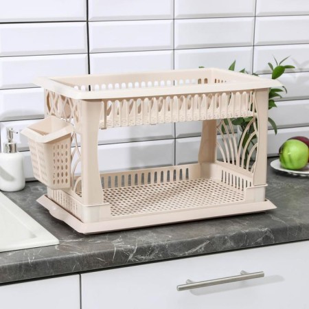 Distery drying 2-tier "Mistress Dream", 48 × 30.5 × 30 cm, beige color