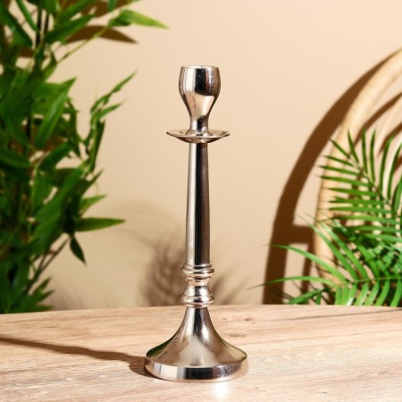 Empire aluminum candlestick per 1 candle 9.5x9.5x25 cm-1