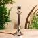 Empire aluminum candlestick per 1 candle 9.5x9.5x25 cm