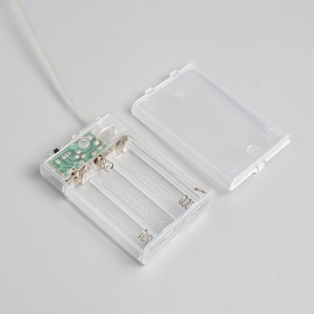 Garland "tinsel" 1 m dew, ip20, silver thread, 100 led, warm white glow, 2 modes, aah3-4