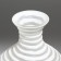 Vase for flowers "Arkady" made of glass, white 39.5 x 19 x 19 cm
