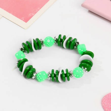 Bracelet "chosen" cube, green color, d = 6 cm