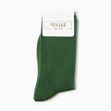 Women's socks long minku, col. dark green, rr 36-39-2