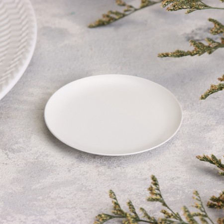 Summary Metal "plate", 7.6 cm, white-1
