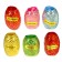 Packaging tape with a gold strip, assorted, set 6 pcs., 0.5 cm x 10 m