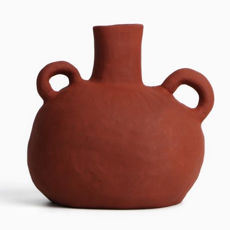 Vase for flowers decorative "Adriatic" Terracotta color 20 x 23 x 12 cm